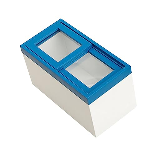 Milisten Modelo de congelador Mini frigorífico refrigerador de Cocina de Juego Nevera de Juguete Mini Nevera pequeña Mini Nevera Retro fingir refrigerador Mini refrigeradores Madera Blanco
