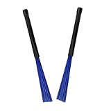 BESTonZON 2pcs Nylon Jazz Drum Brushes Percussion Instruments Brushes Comfortable Handles Versatile Accessory for Musicians