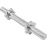 GORILLA SPORTS® Kurzhantelstange - Ø 30mm Durchmesser, 35cm lang, bis 100kg Belastbar, 2x Sternverschlüsse, Rutschfest, Gerändelt, aus Chrom, Silber oder Schwarz - Hantelstangen Kurz, Krafttraining