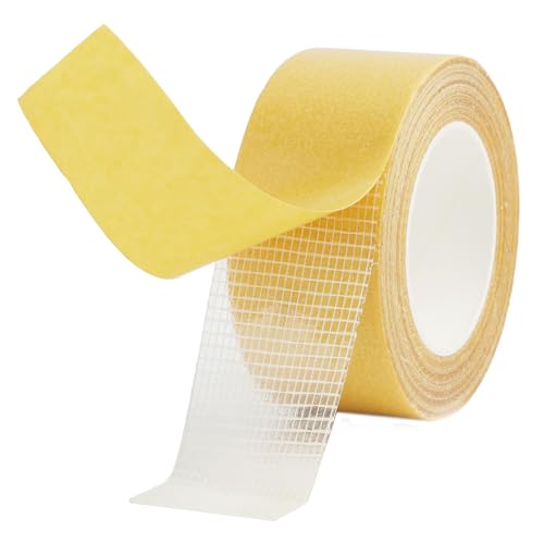 Heavy Duty Double Sided Fabric Tape, 1 Inch X 33FT Hem Tape for Curtains, Without Sewing Ironing, Clothes, and Carpets - No Sew Adhesive Tape for Hemming, and Crafts - Strong and Easy to Use