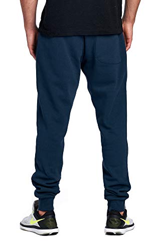 Image of ProGo Men's Casual Jogger Sweatpants Basic Fleece Marled Jogger Pant Elastic Waist