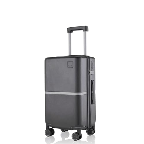 Image of Rare Tony Cabin Size Dark Grey Hard Trolley Bag Polycarbonate Antiscratch Travel Suitcase with 8 Silent Wheels and a Sturdy TSA Lock - Luggage for Men & Women