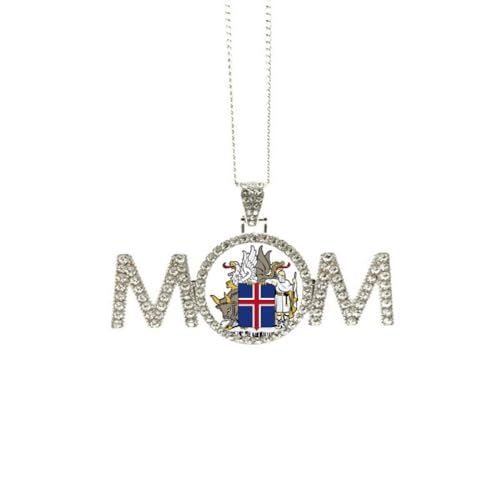 Collier Islande UE d'exception : pendentif armoiries aux finitions soignées pour femme