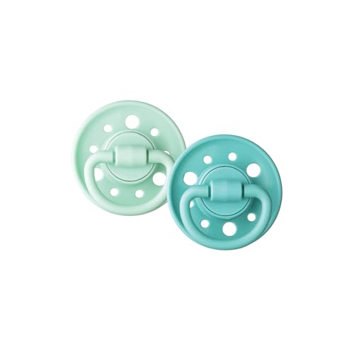 DODIE Sucettes Rondes GAÏA, tetine pour bébé, 6-36 mois, Vert, Lot de 2