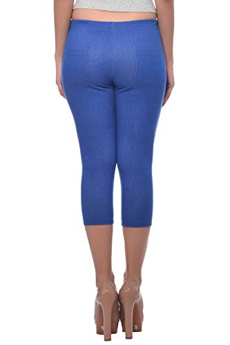 Image of Frenchtrendz Women's Cotton Modal Spandex Stretchable Slim Fit Jegging Capris