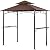 Grill Gazebo Shelter, 8'x 5 Gazebo Canopy Tent with Double Tier Soft Top and Steel Frame Canopy for Party BBQ Backyard Patio Outdoor Gazebo, Easy to Assemble, Elegant Design, Good Stability, Brown