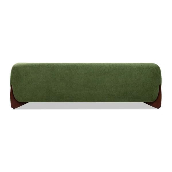 Image of Boucle Upholstered 3-Seater Sofa and Loveseat Olive Green