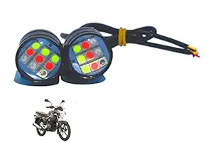 Multi Colour 6 Led Strobe Light for Bike | Warning Emergency Police Light | Motorcycle Strobe Light | Compatible with Bajaj Discover 125 M