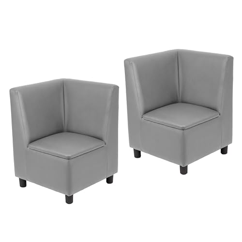 Image of FDP Kid Comfort Collective Modular Corner Armless Armless Chairs, 2-Pack - Gray