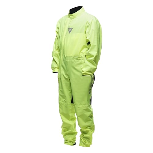 Dainese - Ultralight Rain Suit, Faltbarer Regenanzug für Motorradfahrer, wasserdicht und winddicht, für Männer und Frauen, Fluo Gelb, L
