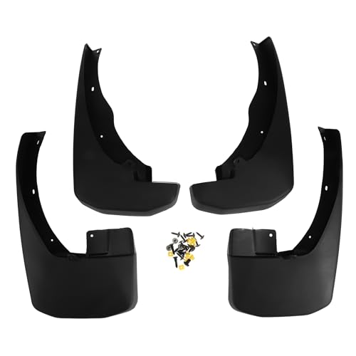 Image of Mud Flap Splash Guard - Car Front & Rear Side Mud Guards - for Nissan Navara 2005-2016 Plastic Black with Mount Accessories - 1 Set