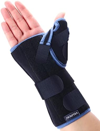 Velpeau Wrist Brace with Thumb Spica Splint for De Quervain's Tenosynovitis, Carpal Tunnel Pain, Stabilizer for Tendonitis, Arthritis, Sprains & Fracture Forearm Support Cast (Regular, Right Hand-M)