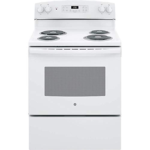 GE 30 in. 4 Burner Element Free-Standing Electric Range in White