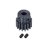 sourcing map 1 Stück 1Mod 16T Ritzel Zahnrad Zahnräder 5mm Bohrung aus Gehärtetem Stahl Motorzahnstange Stirnrad mit Stufe für RC Auto LKW Buggy Getriebe Antrieb