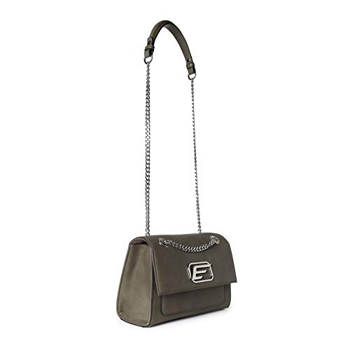 Bolsa Shoulder New Logo, Ellus, Feminino, Verde Oliva