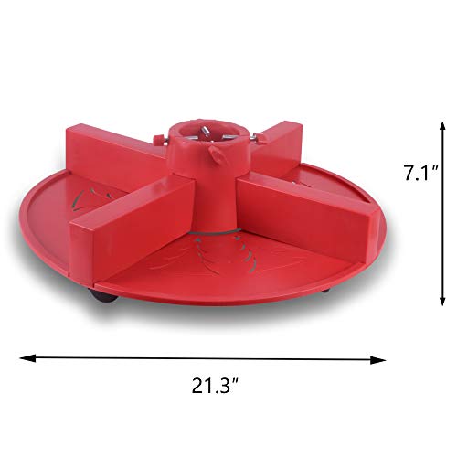 Vencer Christmas Tree Stand For 6-9 Foot Christmas Trees In 80 Pounds With 4 Universal Wheels (Red),Vct-004 #TOP1