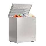 TABU 7.0 Cubic Feet Chest Freezer, Energy Saving Chest Deep Freezer with 7 Level Adjustable Thermostat, Top Opening Compact Freezer with Removable Storage Basket (White)