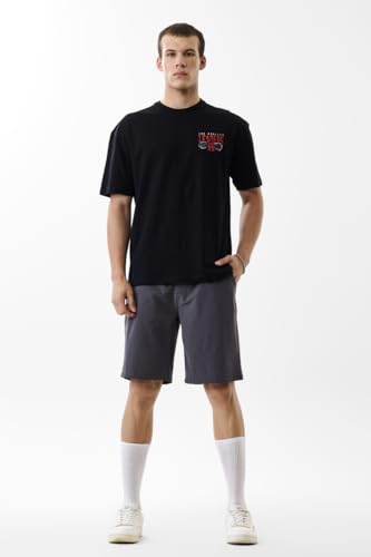 Image of SNITCH Men Casual Shorts | Regular Fit Mid Rise Solid Design | Lightweight 100% Nylon with Smooth Texture & Utility Pockets for Summer & Casual Wear