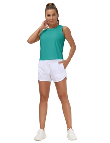 Image of THE GYM PEOPLE Women's Workout Tops in Ice Silk Quick Dry Sleeveless