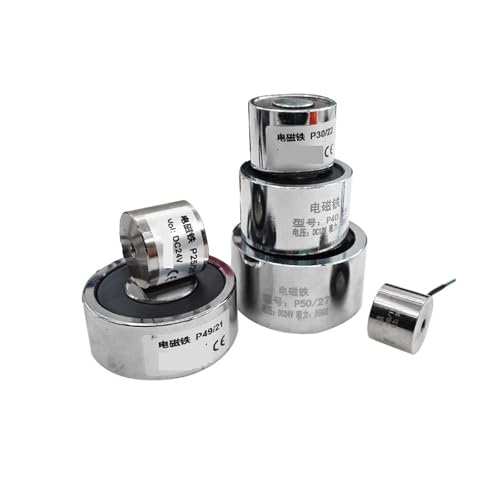 Electroimán solenoide P30-25 de 24V con sujeción redonda de alta potencia - 4 unidades