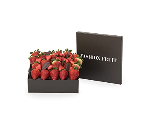 FASHION FRUIT | Cesta de Regalo Gourmet Amara | Caja Original con Frutas y Chocolates | Regalo Original para el Día del Padre/Madre, Cumpleaños, Boda, Bautizo o Cualquier Ocasión