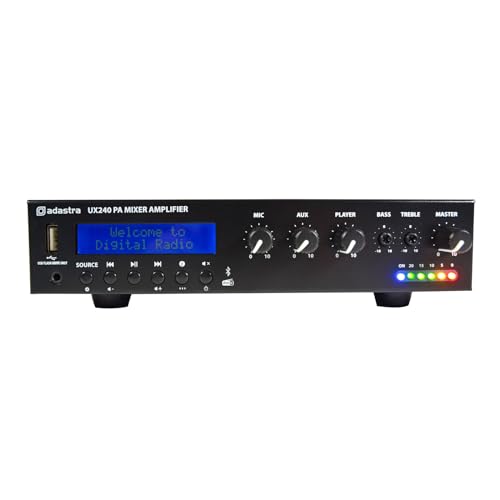 Amplificateur mixeur compact 100 V Adastra UX 240W Bluetooth DAB+