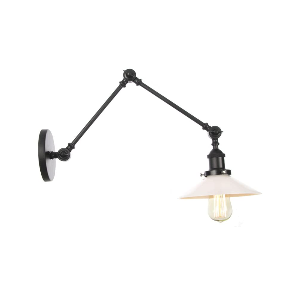 FYZDLAOR Hardwired Industrial Wall Sconce,Antique Vintage Wall Sconces,Lighting Industrial Vintage Style 1 Light Wall Sconces Adjustable Swing Arm Wall Sconce（E27）