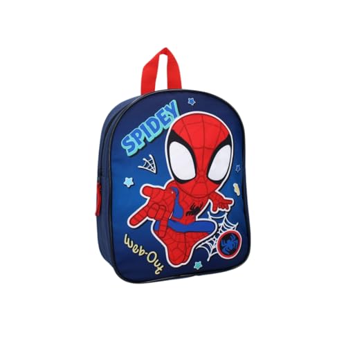 mybagstory - Mochila infantil para niño y mujer, color azul, Spidey - Azul, Enfant