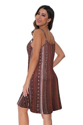 Image of JOELLYUS Summer Dresses for Women Spaghetti Strap Button Down Casual Sundress Beach Cover Up Dress with Pockets 2026
