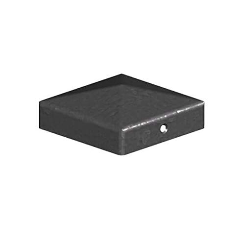 Haven Heritage Pyramid Square Black Metal Fence Post Caps - 3" 75mm Post Top (10X Post Tops)