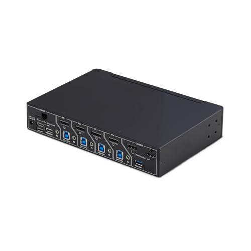Image of StarTech 4-Port Multi-View DisplayPort KVM, Mouse Roaming, 4K 60Hz, Switch