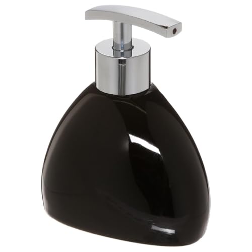 Paris Prix Five Simply Smart - Distributeur de Savon Galet 14cm Noir