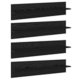 vidaXL Wandregale 4 pcs Schwarz Eichen-Optik 80 x 11,5 x 18 cm, Wohnzimmer, Moderne Wandregale für Lagerlösungen drinnen, minimalistische Deko-Einheiten, funktionale Organisation für Zuhause