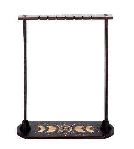 Kapmore Pendelständer aus Holz, Schwarz, Kristall Cover