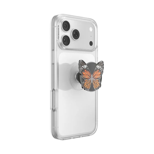 Image of PopSockets Adhesive Phone Grip, Holder- Monarch Butterfly