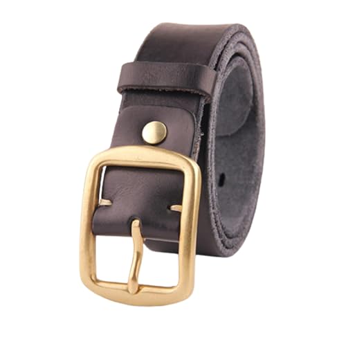 Genuine Leather Belts for Men, Vintage Pin Buckle Reversible Stretch Leather Belt, Luxury Genuine Leather Jeans