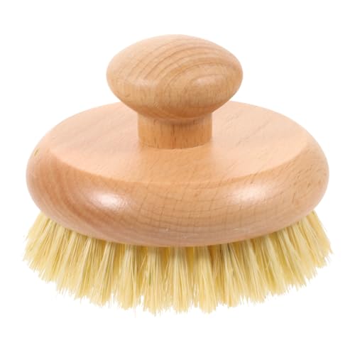 Shower Brush Handle Back Scrubber Body Exfoliator Wood Body Brush Bath Shower Brush for Wet or Dry Brushing