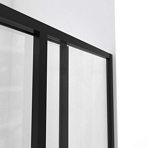 DreamLine Cornerview 34 1/2 in. D x 34 1/2 in. W x 72 in. H Framed Sliding Shower Enclosure in Satin Black