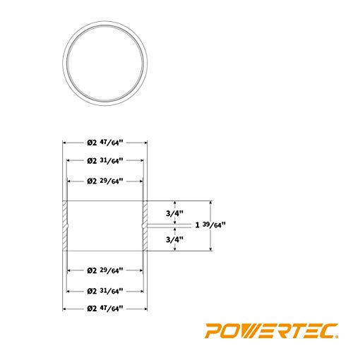 Image of POWERTEC 70235 2-1 /2 inch Pipe Coupling, Black (Pack of 2)