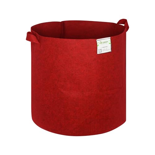 Image of Geo Fabric Grow Bags 24X24 Inch (Pack of 1) | 400 GSM UV-Protected Vegetable Plant Bag | Grow Bags for Terrace Gardening Maroon | Heavy Duty Plant Grow Bag