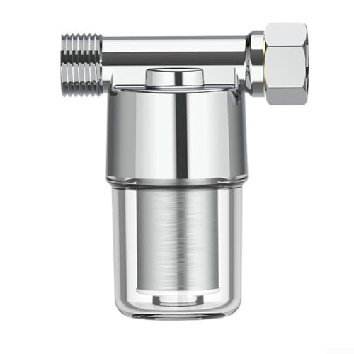 Filtro de agua de cobre puro con cartucho de acero inoxidable para lavadora y grifo de ducha, elimina eficazmente contaminantes y partículas suspendidas