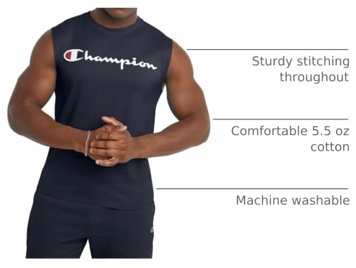 Image of Champion Men's Muscle Tank, Classic Graphic Muscle Tee, Sleeveless T-shirt for Men (Reg. Or Big & Tall)