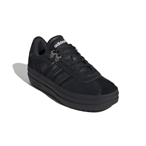 Image of adidas Womens Vl Court Bold Lace Up Sneakers Shoes Casual - Pink