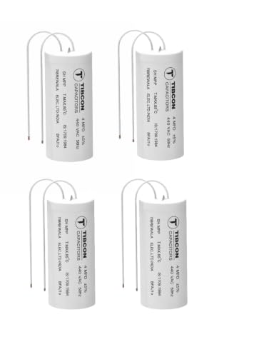 Image of Crescent 4 MFD 440V Tibcon Capacitor for Ceiling Fan & Cooler Motor PP CAN Pack of 4