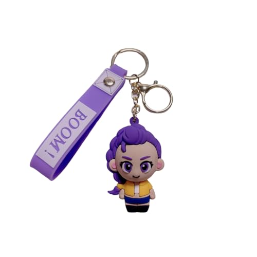 Genérico 1PC Demon Hunters portachiavi portachiavi uomo e donna borsa bambola in...