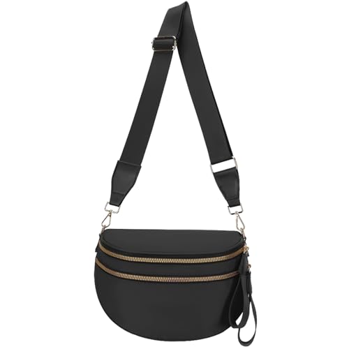 Checkered Crossbody Bag Bum Bags for Women Nylon Checkered Purse Large Fanny Packs Sling Bag Handbag Cross Body Bags