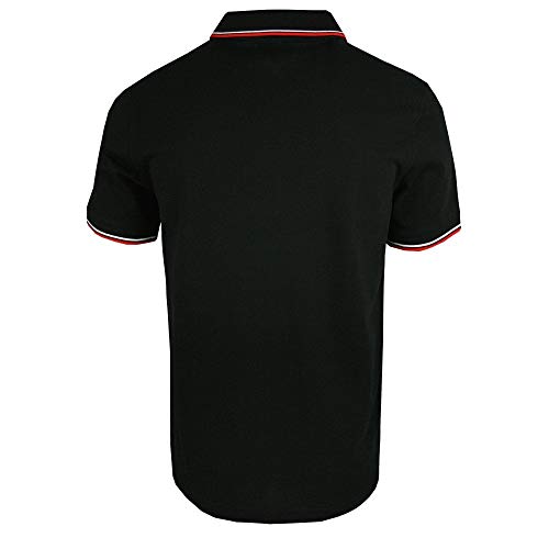 Camisa polo SPORT em piqué respirável e resistente, Lacoste, Masculino, Preto/Vermelho, G