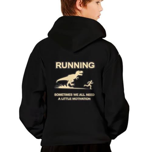 Sometimes Motivation Finds You Running Gym Fit Hoodies for Teen Girls Boys Lightweight Kangaroo Pocket Sweatshirt2