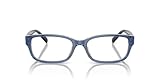 COACH Women's HC6221U Universal Fit Rectangular Prescription Eyewear Frames, Transparent Blue/Demo, 56 mm