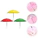 Toyvian 3pcs Mini Rainy Umbrella Toys Model Polyester Silk Miniature Umbrella for Doll, Plants Photo Props Random Color 28cm
